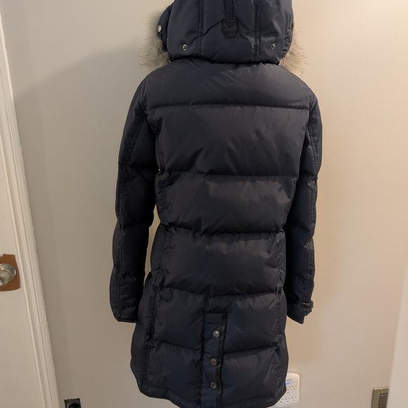 Pajar Women's Dark Blue Puffer Coat with Real Fur Hood. - Picture 7 of 13